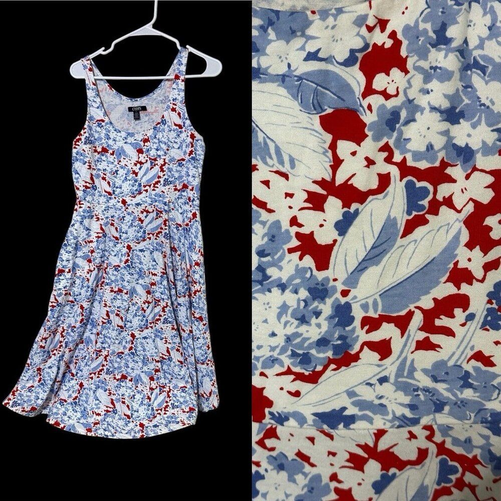 CHAPS Ralph Lauren Woman Medium Sleeveless Maxi Dress  Pockets Floral Tropical
